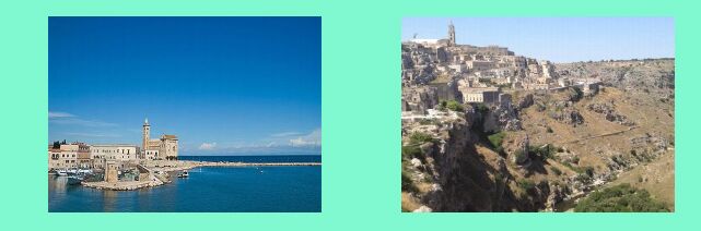 Trani: la cattedrale _ Matera: panorama